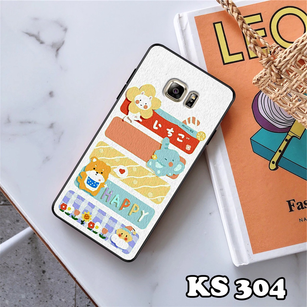 Ốp lưng Samsung S7 - Samsung S7 Edge - Ốp in hình Gấu&amp;Thỏ siêu xinh - Lưng nhám viền TPU chống trầy xước