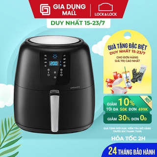 Nồi Chiên Không Dầu Điện Tử Lock&Lock EJF296BLK (7.2 Lít) - Kèm Chảo Nướng - giadungmall