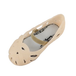 【Có bỏ sỉ 】Giày nhựa jelly giày đi mưa búp bê bé gái lưới size bé lớn（Màu hồng）