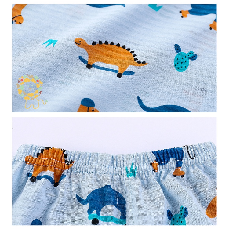 Quần áo dài tay trẻ em bộ ngủ nằm điều hoà cho bé chất cotton mịn bộ sợi tre thoáng khí mẫu mới 2022
