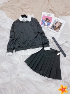Set len Xám 3 Món Thu đông siêu xinh - ORDER