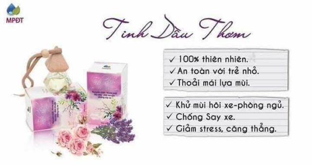 Tinh dầu thơm treo xe, tủ quần áo, wc, phòng ngủ...