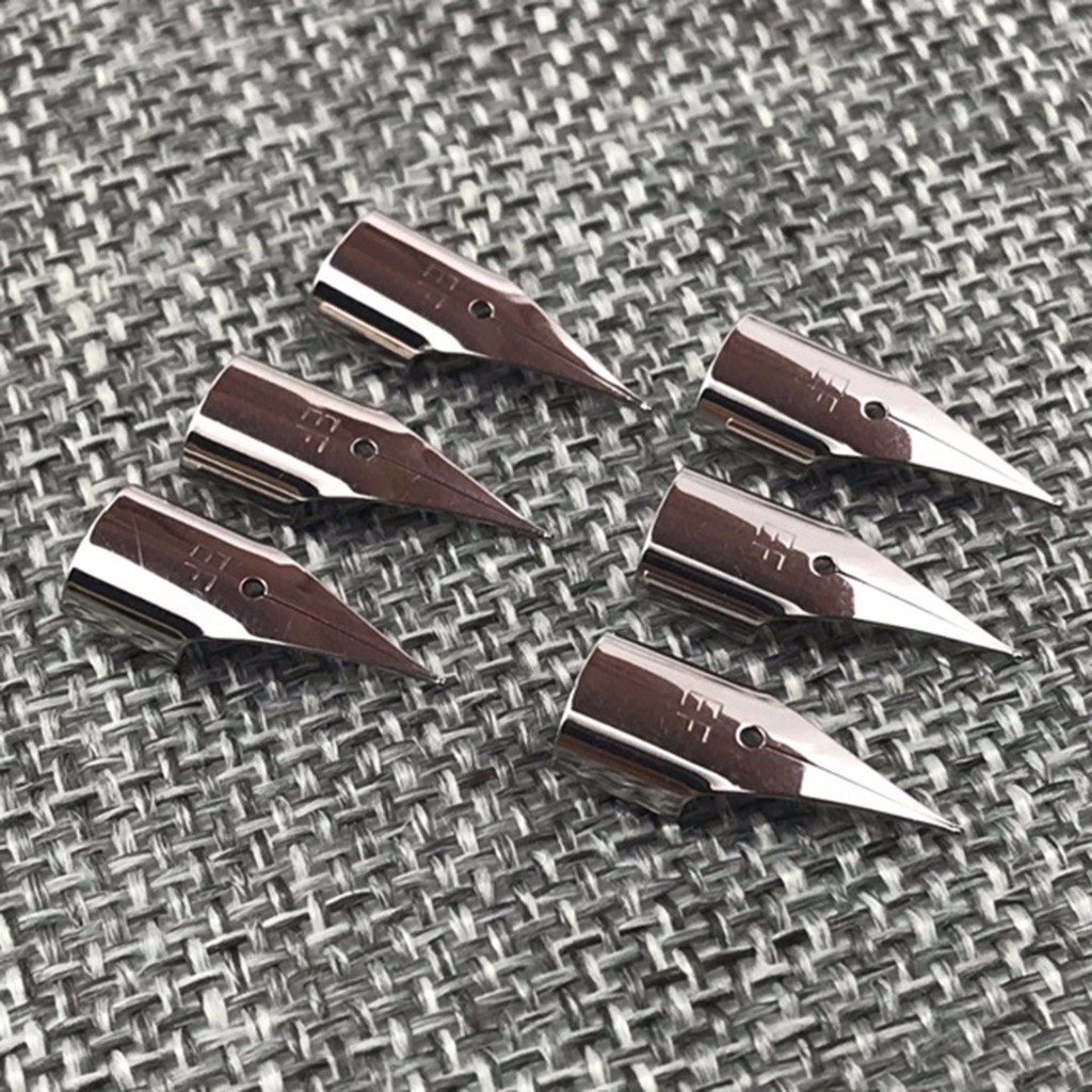 Bộ 5 Ngòi Bút Máy 0.38mm Bằng Thép Không Gỉ Cho LAMY / Wing Sung 3008 / Hero 359