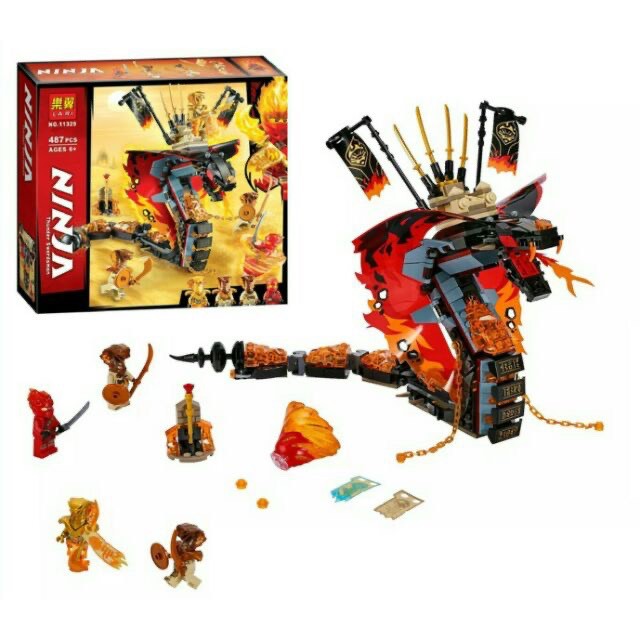 Lắp ráp xếp hình lego ninjago Lari 11329 nhân vật ninjago season 11 mô hình mech rắn sa mạc ninja Kai 487 mảnh