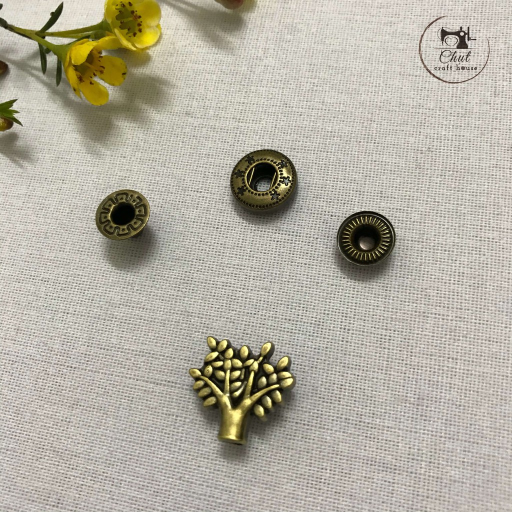 Cúc bấm đồng 4 chi tiết cao cấp - Dùng cho túi, ví, đồ handmade