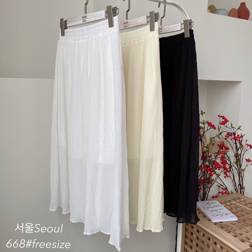 Chân Váy Vintage Hàn Quốc [FREESHIP] Váy Voan Nữ Dáng Dài Cao Cấp Siêu Xinh Nhiều Màu (ẢNH THẬT)