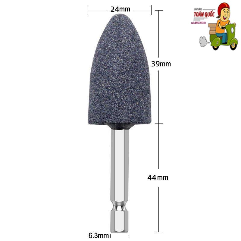 Mũi đá mài 24mm chuôi lục giác 6.35mm  - Phụ kiện máy khoan mài khắc mini đa năng