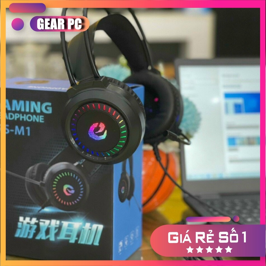 Tai nghe Gaming chụp tai JRS - M1 , tai nghe có mic Jack Cắm USB âm thanh 7.1 Fullbox - bass cực hay - Máy Tính TT