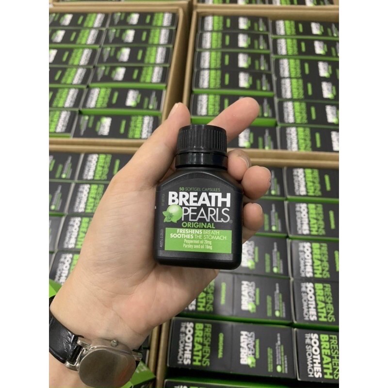 Viên uống thơm miệng Hetik Breath Pearls 50 viên Úc