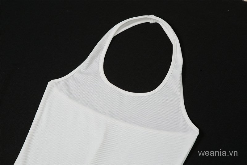 Bộ áo liền quần thể thao hở lưng màu trơn thời trang cho nữ
