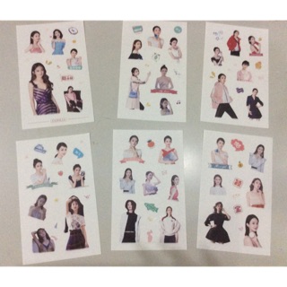 (Có sẵn) Bộ 6 tấm stickers, hình dán Triệu Lệ Dĩnh