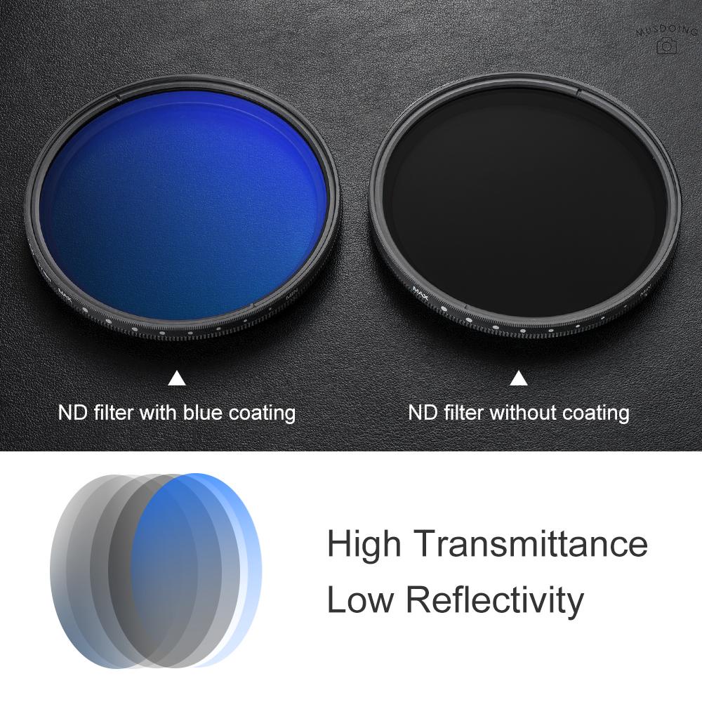 ღ  K&F CONCEPT 77mm Ultrathin Variable ND Filter ND2 to ND400 Adjustable Neutral Density Filter Compatible with Canon Rebel T5i T4i T3i EOS 700D 650D 600D 550D 500D 450D 400D 300D 1100D 1000D 100D