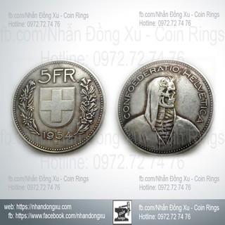 Nhẫn Đồng Xu 5 fr Thụy Sĩ