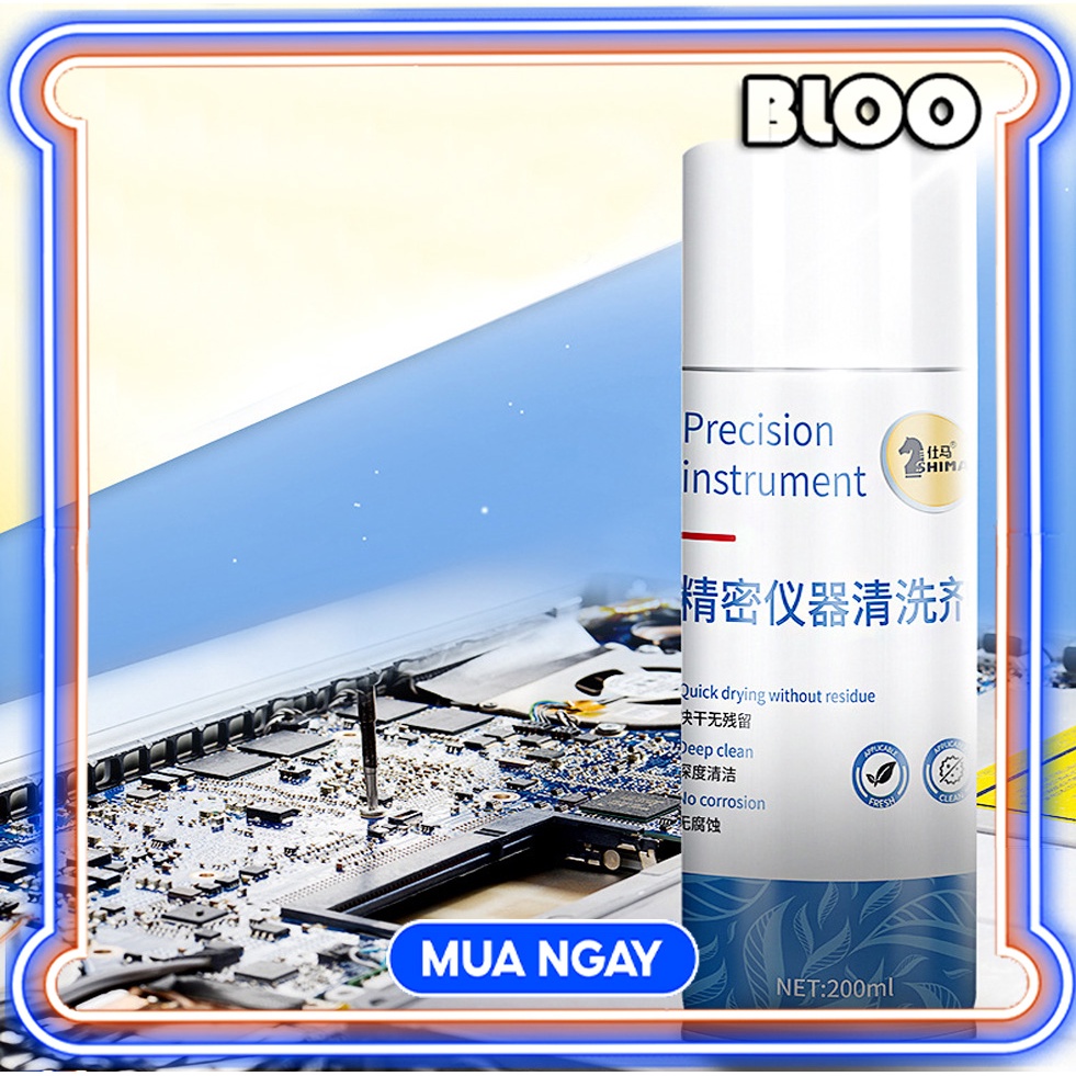 Dung Dịch Xịt Vệ Sinh Bo Mạch Điện Tử Shima 200ml BLOO16