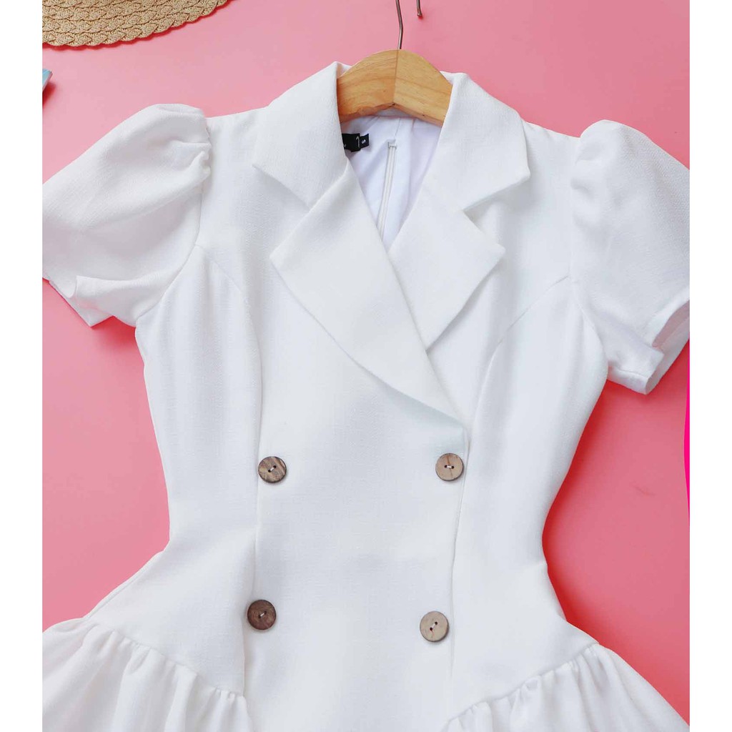 [Mã FATHANG5 giảm 10K đơn 50K] [HÀNG CAO CẤP] Đầm vest trắng đi tiệc cưới, dạo phố, đi chơi, đi làm xinh xắn, sang trọng | BigBuy360 - bigbuy360.vn