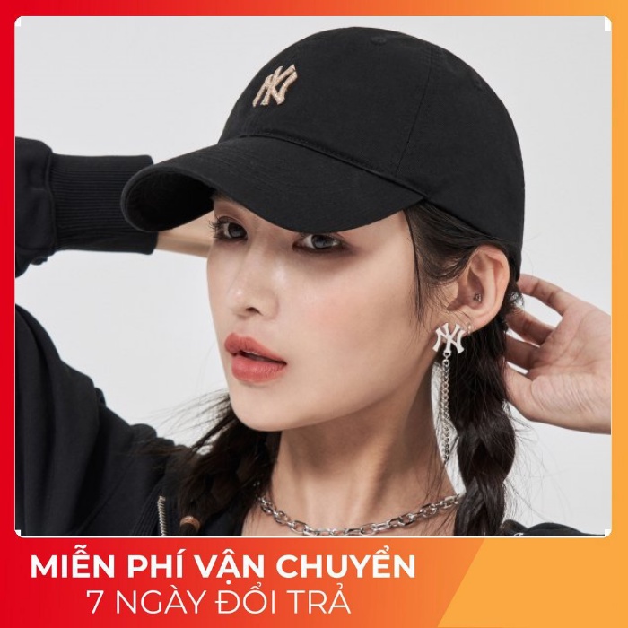 Mũ Nón M.L.B Logo NY LA Đen - Hàng Xuất Dư Gần Full
