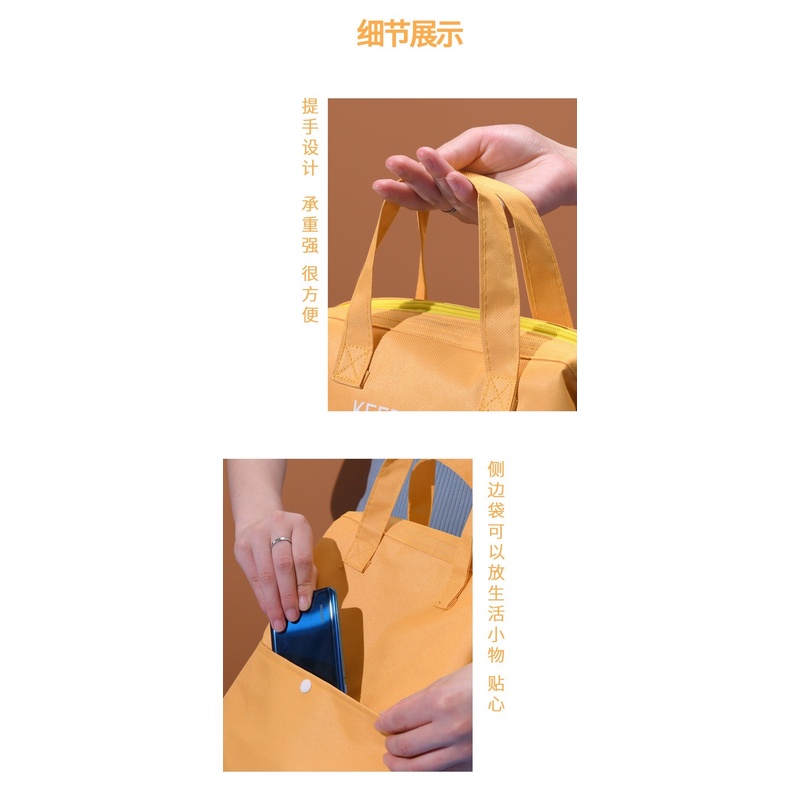 Portable insulated lunch bag with steel frame portable macaron ice bag.