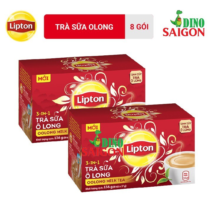 Bộ 2 Hộp Trà Sữa Lipton Ô Long (8 Gói x 17g)