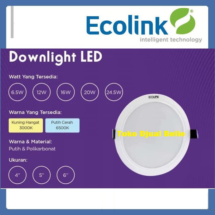 Đèn Led "ecolink" Edn200b Led20 24 Comma 5w 2000 Lumen Diameter 200 mm 220-240v (by Pt. Signify Indonesia)