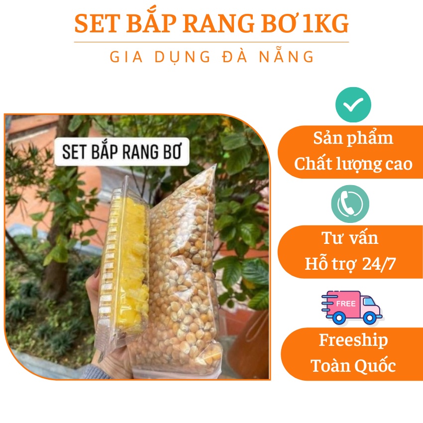 Set bắp rang bơ  LOẠI NGON  ngô nổ Mỹ siêu ngon dễ làm tại nhà 800g bắp and 200gr bơ