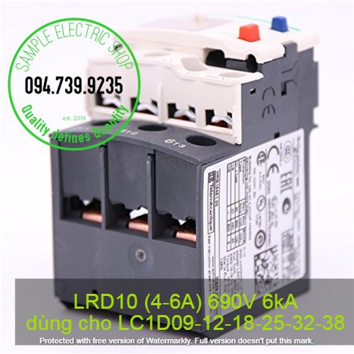 LRD10 - Relay nhiệt Schneider LRD10 (4-6A) -  Rơ le Nhiệt 4-6A