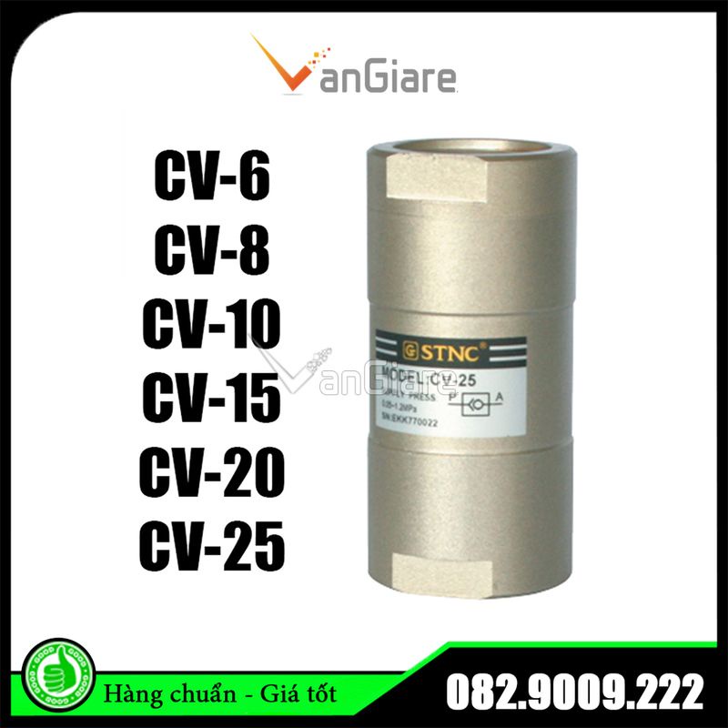 Van 1 chiều khí nén CV STNC CV06 CV08 CV10 CV15 CV20 CV25
