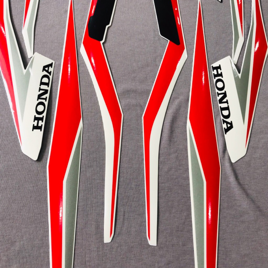 Nguyên bộ tem rời 3 lớp zin thái dán xe máy Honda Vario màu đỏ