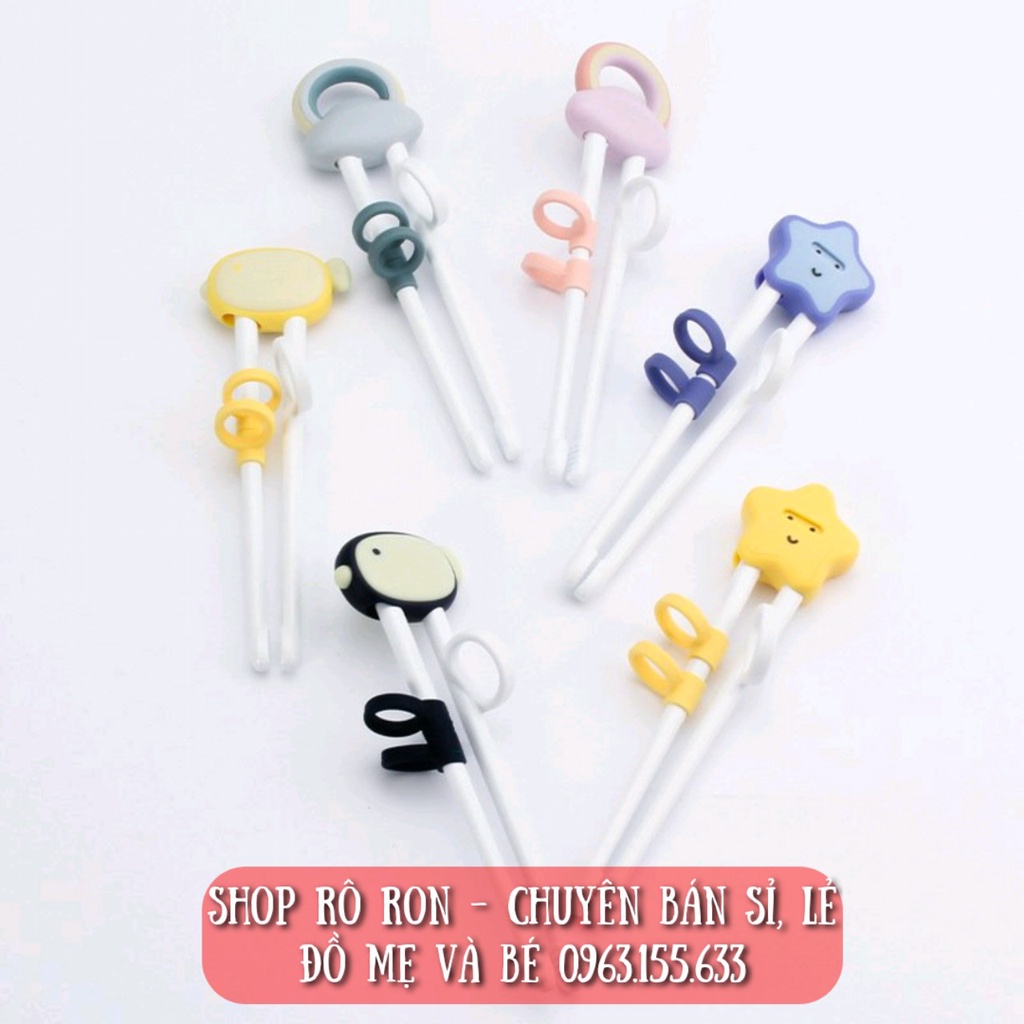 Đũa tập ăn SWEET BABY - Đũa xỏ ngón cho bé - Shop Rô Ron