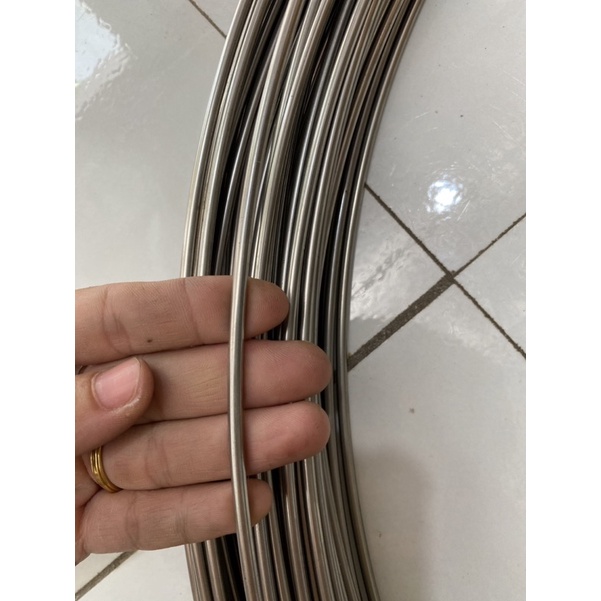 Dây Thép Inox 201 Sáng Bóng 4 Li - Dây Inox Dày 4Mm( Giá 1 Mét )