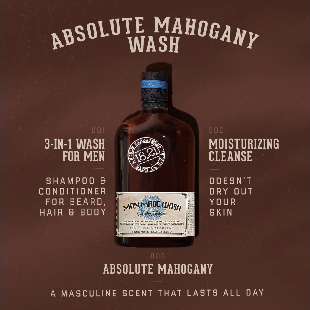 Sữa tắm gội xả 3 trong 1 cho nam 18.21 Man Made Wash 3 in 1 Made in the USA