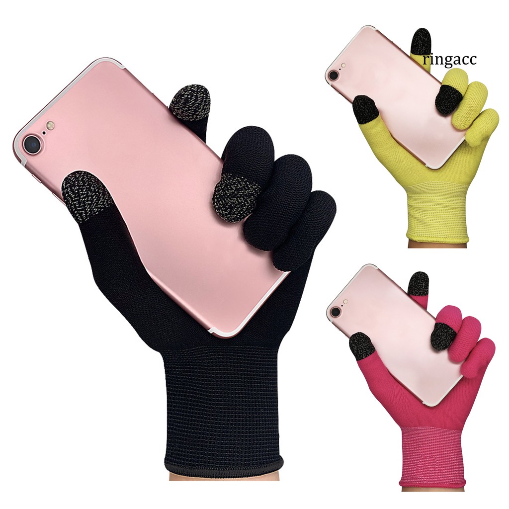 1 Cặp Găng Tay Chơi Game Ba Ngón Chống Mồ Hôi Giữ Ấm Cho Điện Thoại