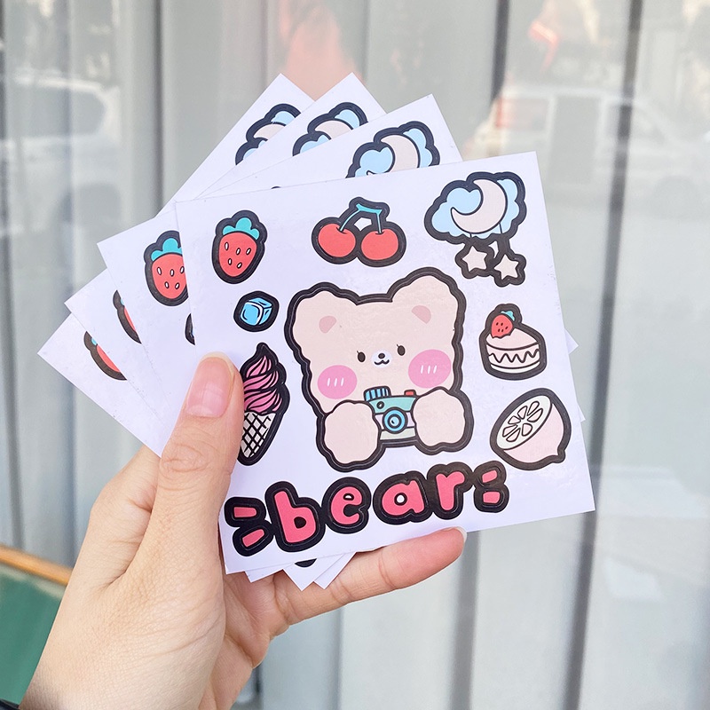 Miếng dán PVC Liarty trang trí vật dụng in hoạt hình không thấm nước xinh xắn