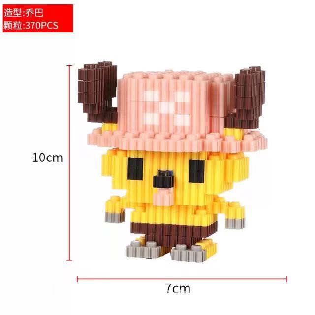 Lego nano linkgo 3D one piece - luffy - đảo hải tặc dễ thương, lắp ráp sáng tạo nhân vật hoạt hình 10xtimes