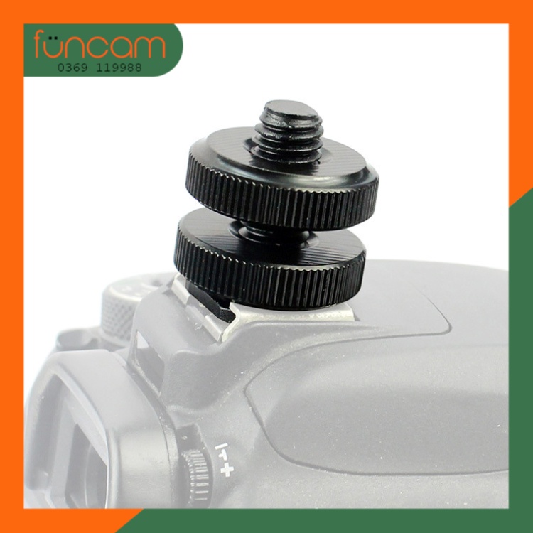 ỐC 3/8" và 1/4" CÓ 2 KHÓA VẶN GẮN HOTSHOE