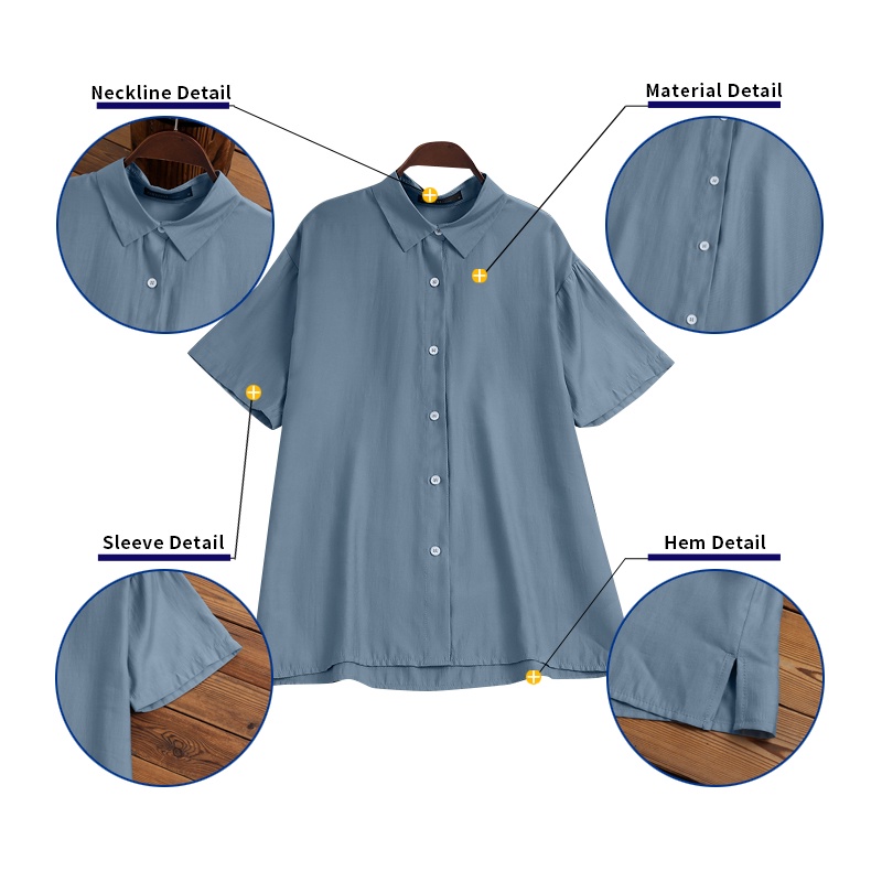 Áo sơ mi Zanzea tay ngắn thời trang dành cho nữ