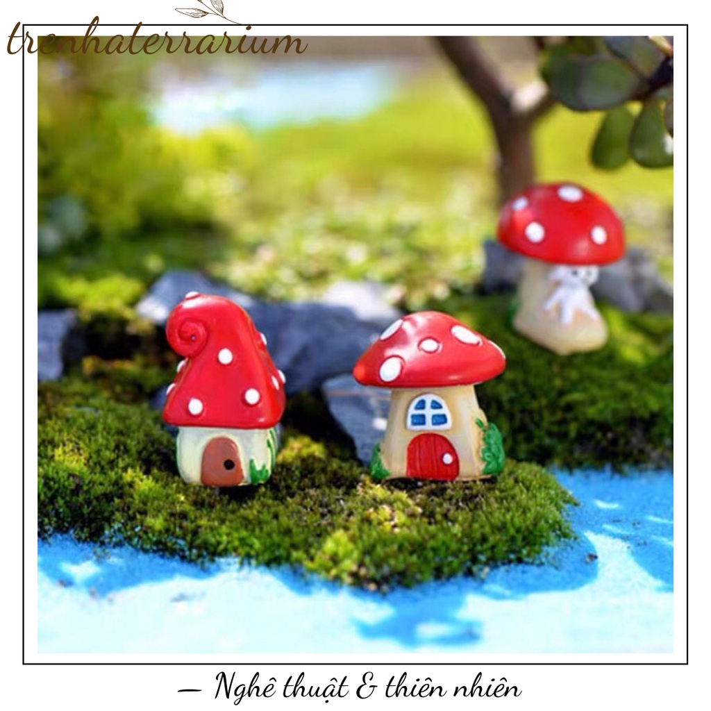 Tiểu cảnh nhà Trum trang trí sen đá, xương rồng, terrarium, charm slime, cây cảnh mini, cây để bàn