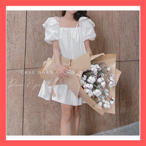 Váy Babydoll đuôi cá,Váy Babydoll bèo vai đuôi cá Chất thô lụa mềm cực sang chảnh. | BigBuy360 - bigbuy360.vn