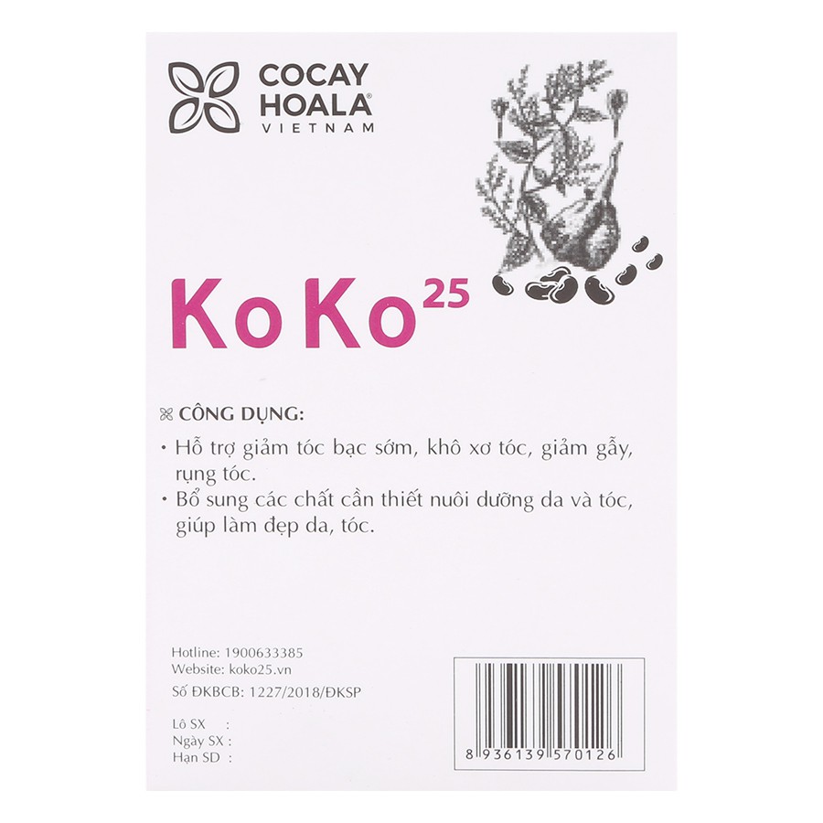 KoKo 25- Cao hà thủ ô collagen làm đen tóc đẹp da