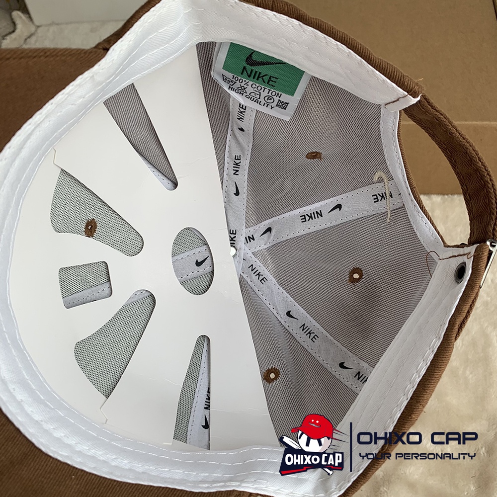 Mũ lưỡi trai rách thêu chữ NIKE nón kết logo dập nổi 3D phong cách Ulzzang form unisex nam nữ OHIXO LT21