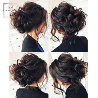 Búi Tóc Giả Xoăn Làm Dày Tóc