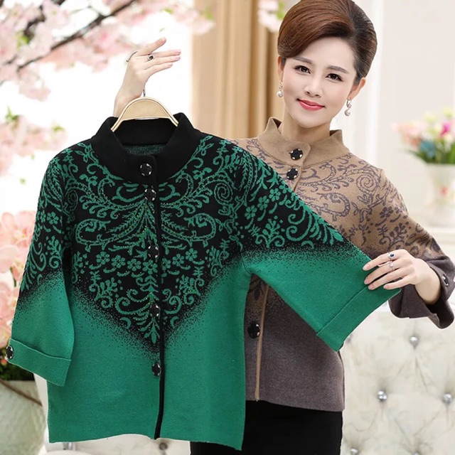 Áo len trung niên, len người già sang trọng