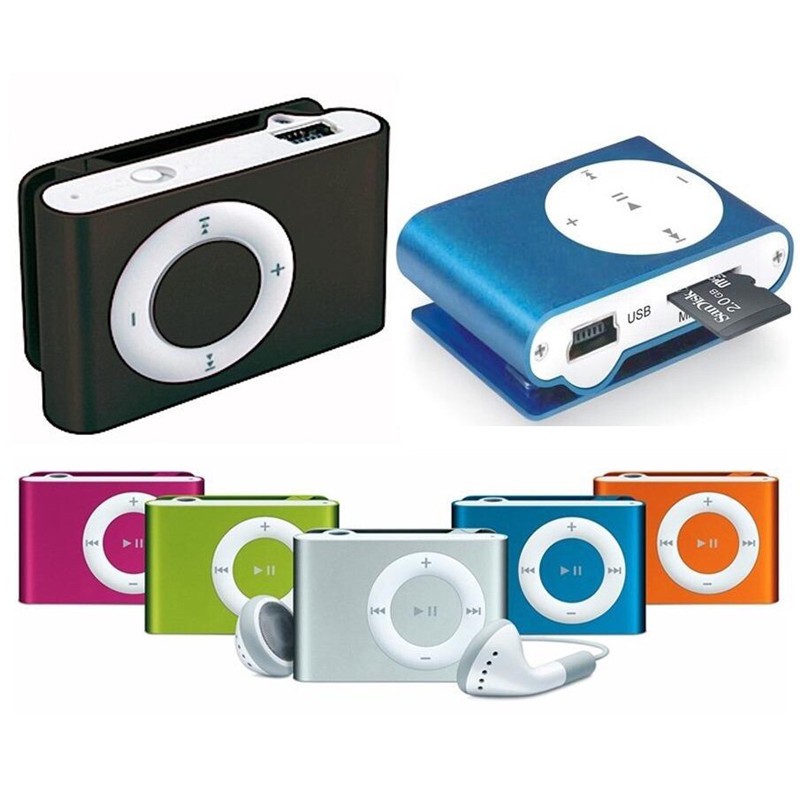 Máy Nghe Nhạc Mp3 Mini Hỗ Trợ Thẻ Nhớ Micro SD / TF Có Tai Nghe
