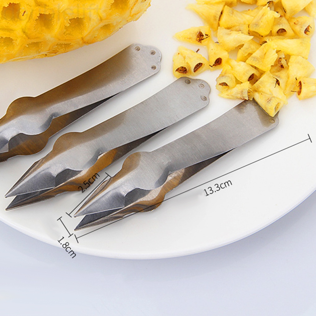 Set 2 Dụng Cụ Lấy Mắt Dứa Làm Từ Thép Không Gỉ Sử Dụng Tiện Lợi