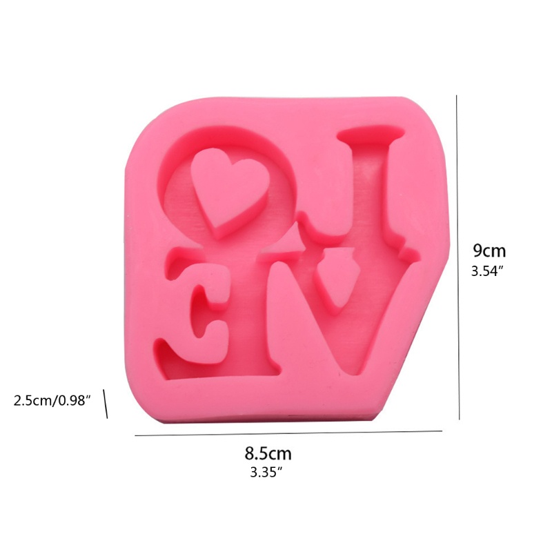 Khuôn Silicone Làm Nhựa Resin Hình Chữ Love / Ký Tự / Trái Tim