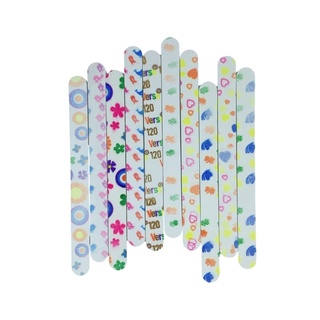 Vỉ 5 cái dũa móng tay hình hoa lá dài 17cm dùng để dũa móng tại nhà, dũa móng nhám 120/120