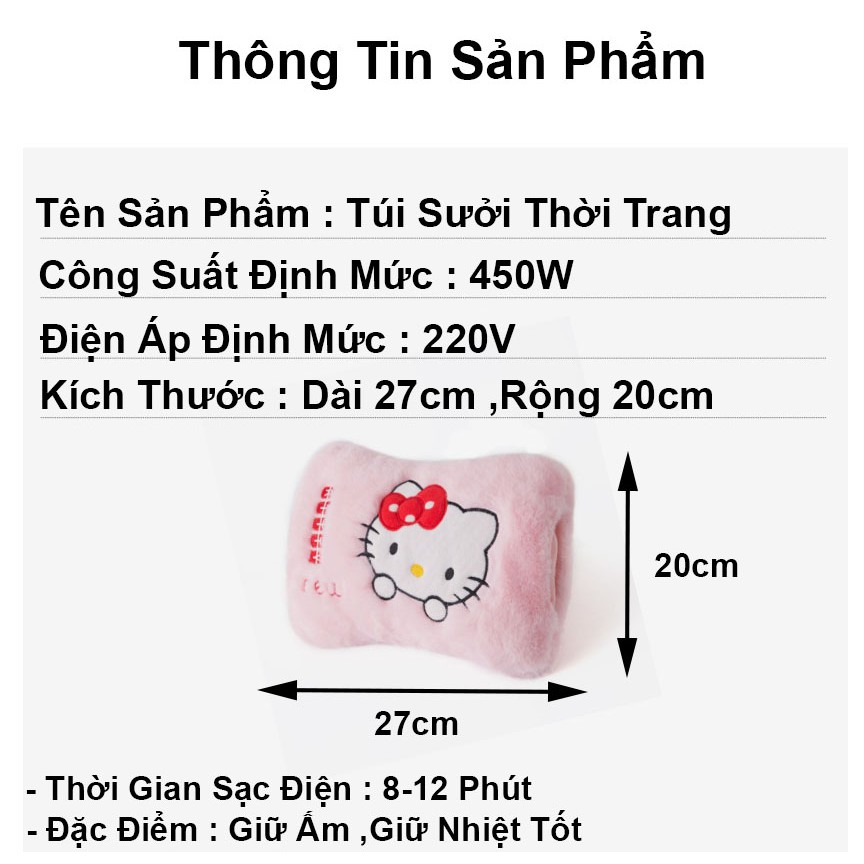 Túi sưởi ấm cắm điện giữ ấm chân tay YUDA túi sưởi sạc điện mini hàn quốc mùa đông giữ nhiệt tốt