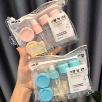 Bộ Chiết Mỹ Phẩm 7 món Mini Du Lịch Siêu Xinh kèm túi zip