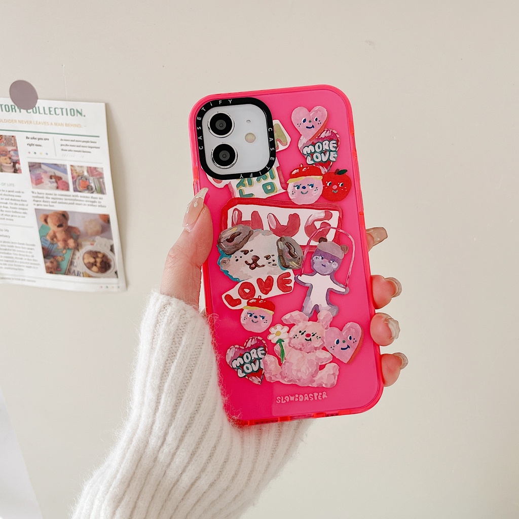 Casetify Ốp Điện Thoại Mềm Trong Suốt Họa Tiết Hoạt Hình Cho iPhone 15 14 13 12 11 Pro Max 7 8 Plus SE X XR