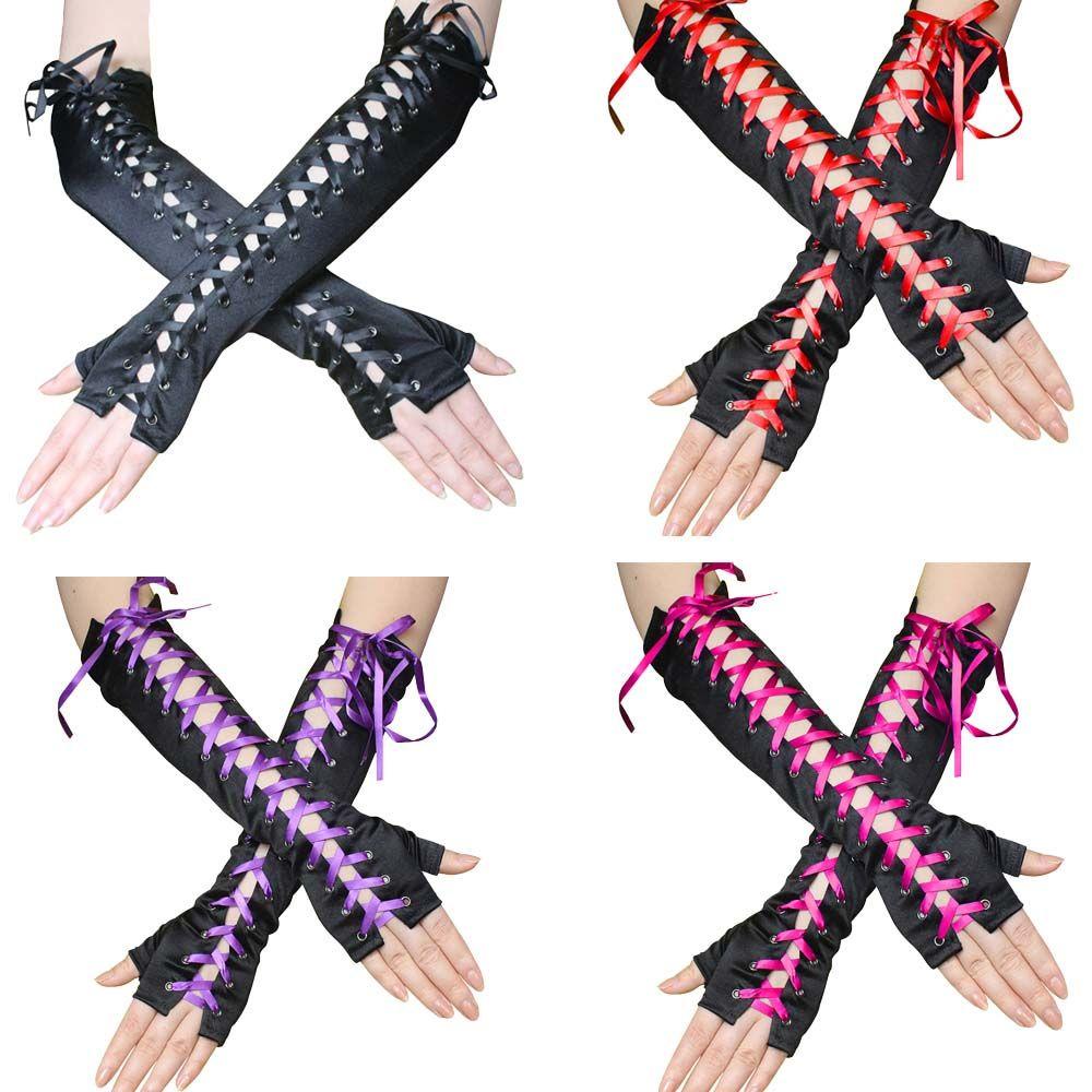Găng Tay Lưới Ren Giữ Ấm Cánh Tay Phong Cách Gothic Thời Trang Cho Nữ Dự Tiệc