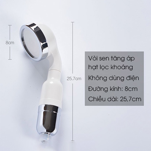 Vòi sen tăng áp KOSKO BG310 không cần dùng điện chất liệu nhựa PP inox 304